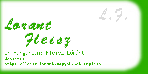 lorant fleisz business card